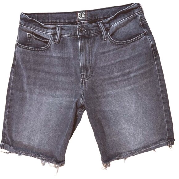 (5 for $25) BDG Mens Distressed Slim Fit Denim Shorts in Washed Black Size 32 - Picture 1 of 5